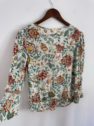 Blusa Springfield Floral Volantes Talla M