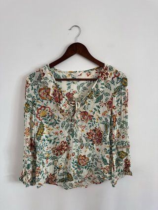 Blusa Springfield Floral Volantes Talla M