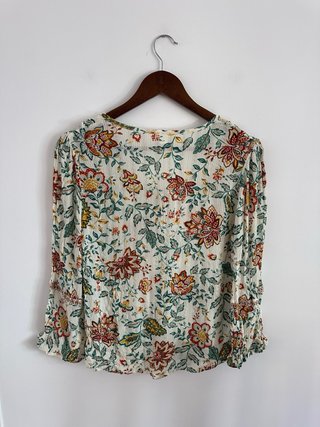 Blusa Springfield Floral Volantes Talla M