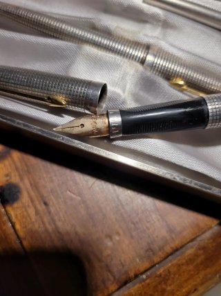 Set penne Parker in argento