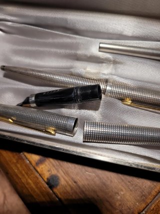 Set penne Parker in argento