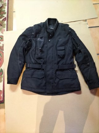 Chaqueta de moto negra