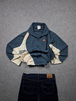 Chaqueta Adidas Vintage Retro 90s Y2K Azul Marino
