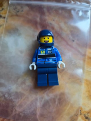 Lego Minifigure Pilota Formula 1 Blu
