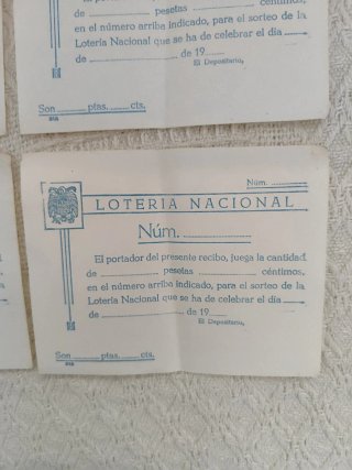 Lote 4 participaciones Lotería Nacional antiguas