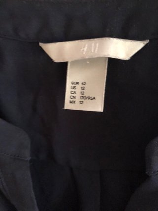 Vestido Azul Marino Talla 42 H&M