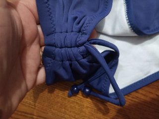Slip bikini donna blu regolabile