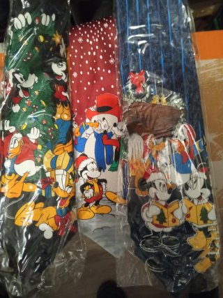 Lote 3 Corbatas Disney Navidad Vintage