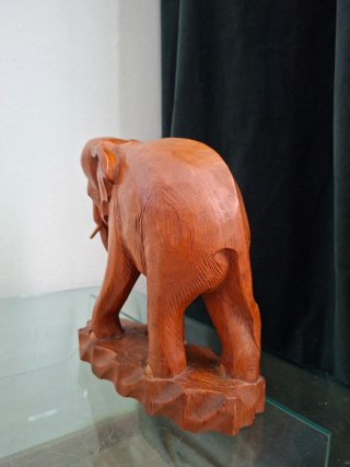 Soprammobile Elefante Vintage Legno Teak