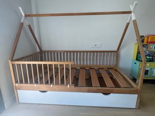 Cama tipi con cama nido 90x180 con colchón