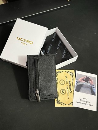 Portafoglio Moero Pro ZIP Saffiano Nero