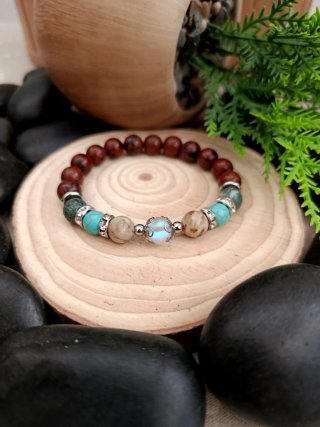 Pulsera elástica piedras naturales