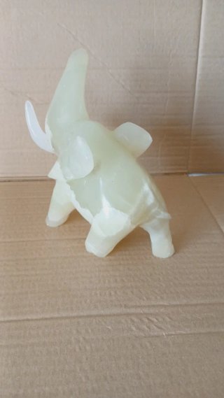 Elefante de Ônix Vintage Tromba para Cima