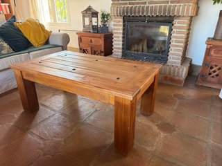 Mesa de centro mexicana de madera
