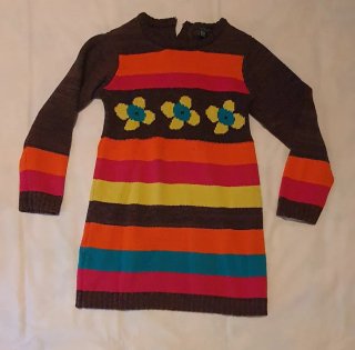 Vestido niña 5 años rayas flores