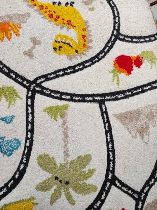 Alfombra infantil dinosaurios 80x150