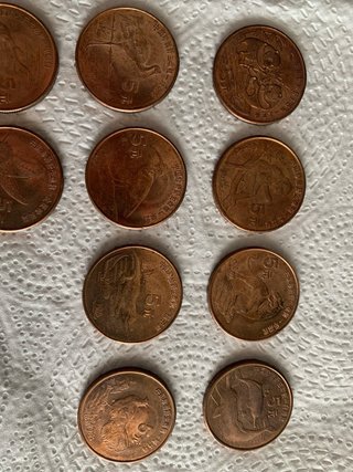 10 Monedas 5 Yuan Chinas