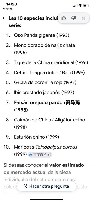 10 Monedas 5 Yuan Chinas