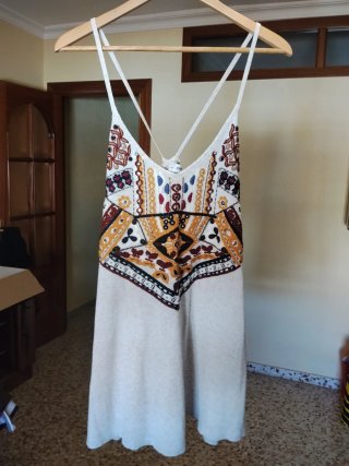 Vestido Zara Estampado Multicolor Talla Única