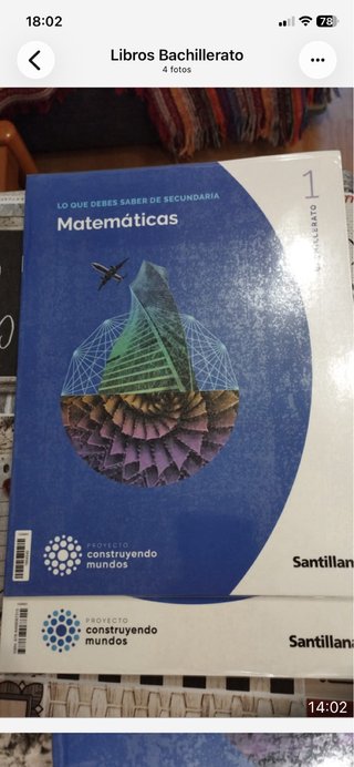 Libros de 1º Bachillerato. Ciencias.