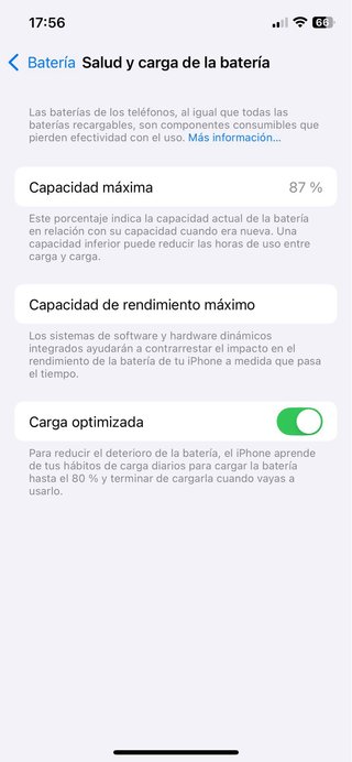 iPhone 12 Viola 87% Batteria