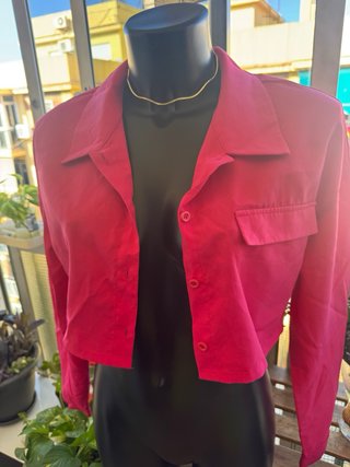 Camisa rosa crop top