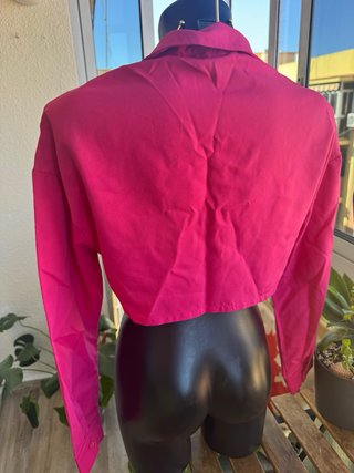 Camisa rosa crop top