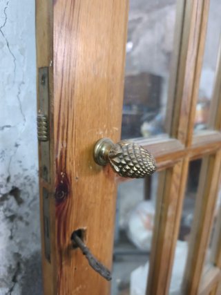 Puerta madera vintage cristal