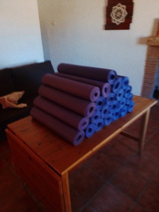 Lote 25 esterillas de yoga moradas