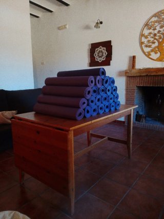 Lote 25 esterillas de yoga moradas