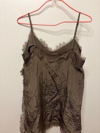 Top lencero Zara M efecto arrugado