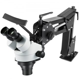 Microscopio de Joyería con Soporte de Resorte de Lente de 76 mm y Microajuste Multidireccional 7X-4.5X