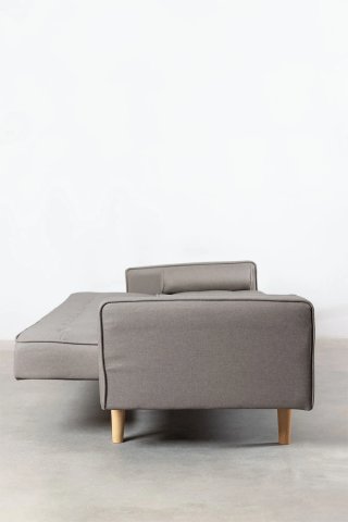 Sofá cama 3 plazas lino gris