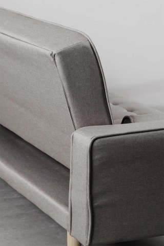 Sofá cama 3 plazas lino gris