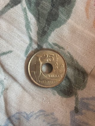 Moneda 25 Pesetas Melilla 1497-1997