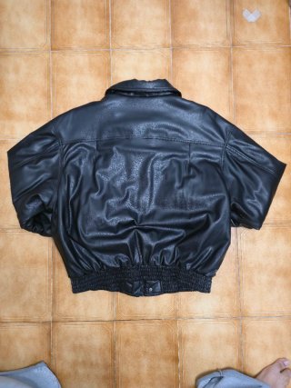 Cazadora de cuero Zara Negra