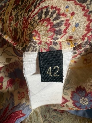 Camisa Etro seda paisley azul y crema