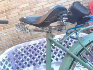 Bicicleta antigua verde