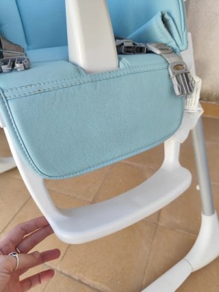 Trona de bebé azul con osito