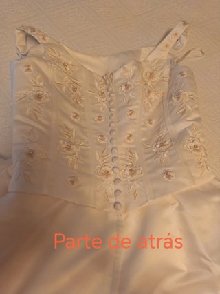 Vestido de Novia Talla 40, Blanco Roto