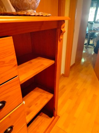Mueble rústico madera y metal