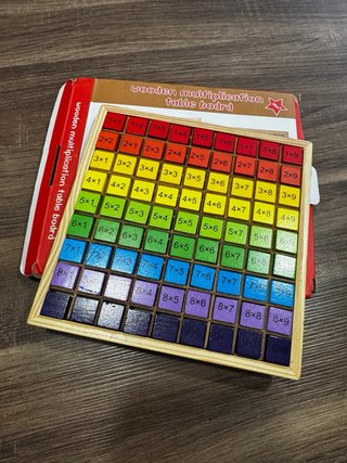 Tabla Multiplicar Madera Montessori