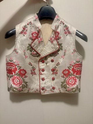 Chaleco niño para fallero bordado flores talla 6/7