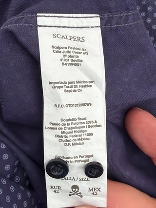 Camisa Scalpers círculos talla 42
