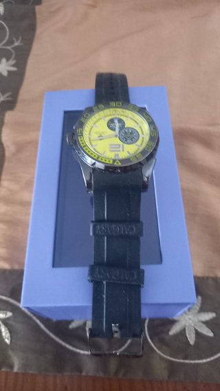 Reloj aviador Calgary amarillo para hombre
