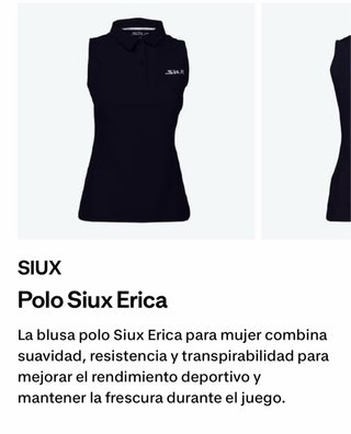 Polo Siux sin mangas mujer