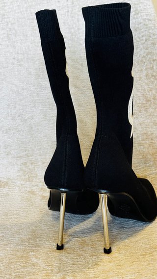 Botas Alexander McQueen Pretas Renda