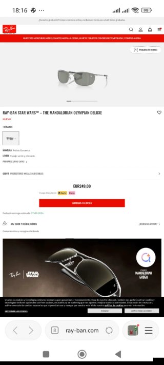 Gafas de Sol Ray-Ban Negras