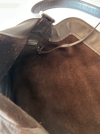 Bolso Loewe Vintage Piel Marrón Oscuro + Monedero