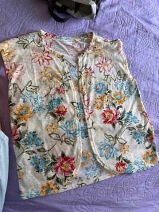 Camiseta sin mangas floral M